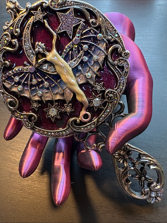 Kirks Folly Accessories - Kirk’s Folly Vintage-Inspired Purple Jeweled Compact Mirror